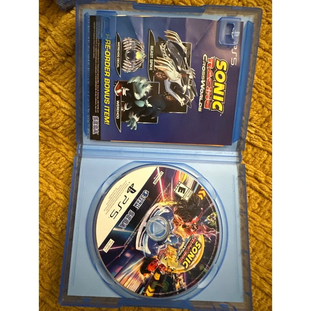 Sega Sonic Racing CrossWorlds PS5 One Size Blue‎ Excellent Racing Game Disc
